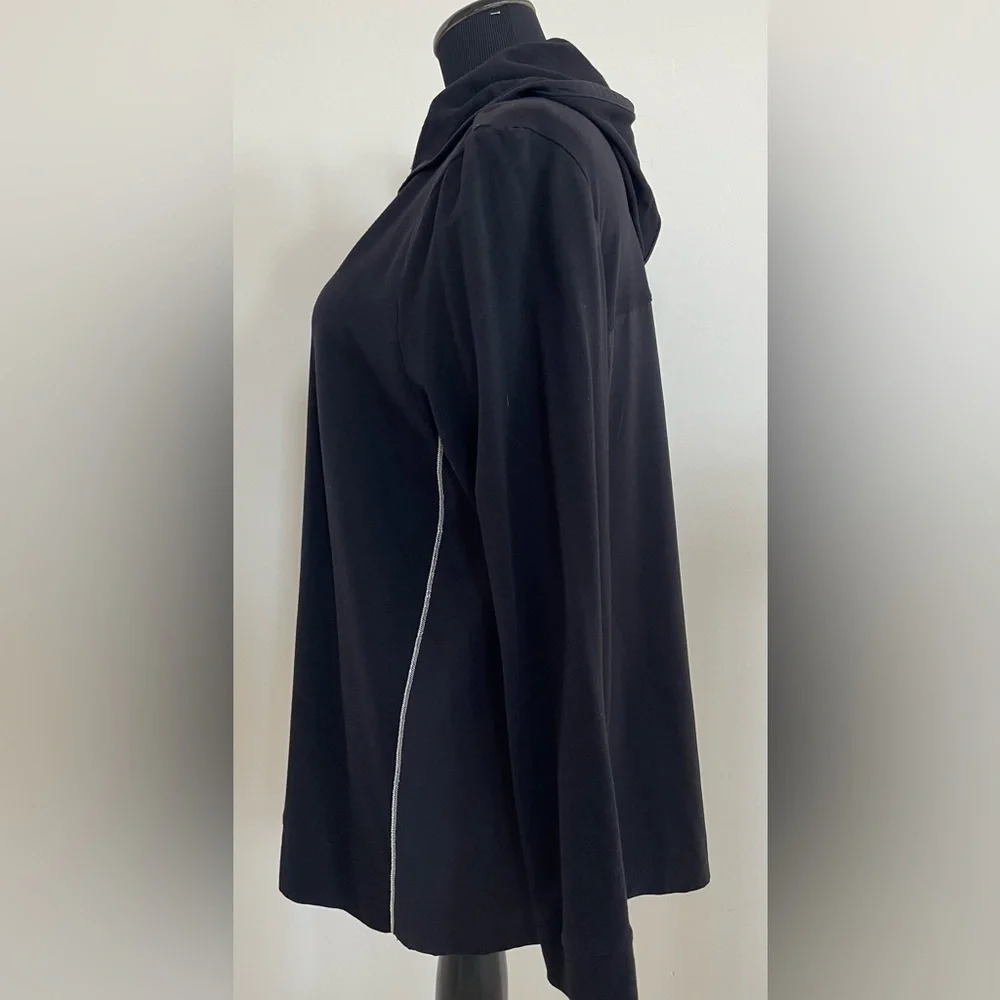 CHICOS BLACK ZENERGY LONG SLEEVE HOODIE SIZE 3 XL LONG SLEEVE - Picture 2 of 7